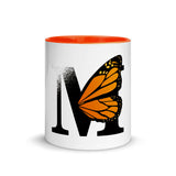 The 'M' Wing Monarch Mug With Orange Color Inside